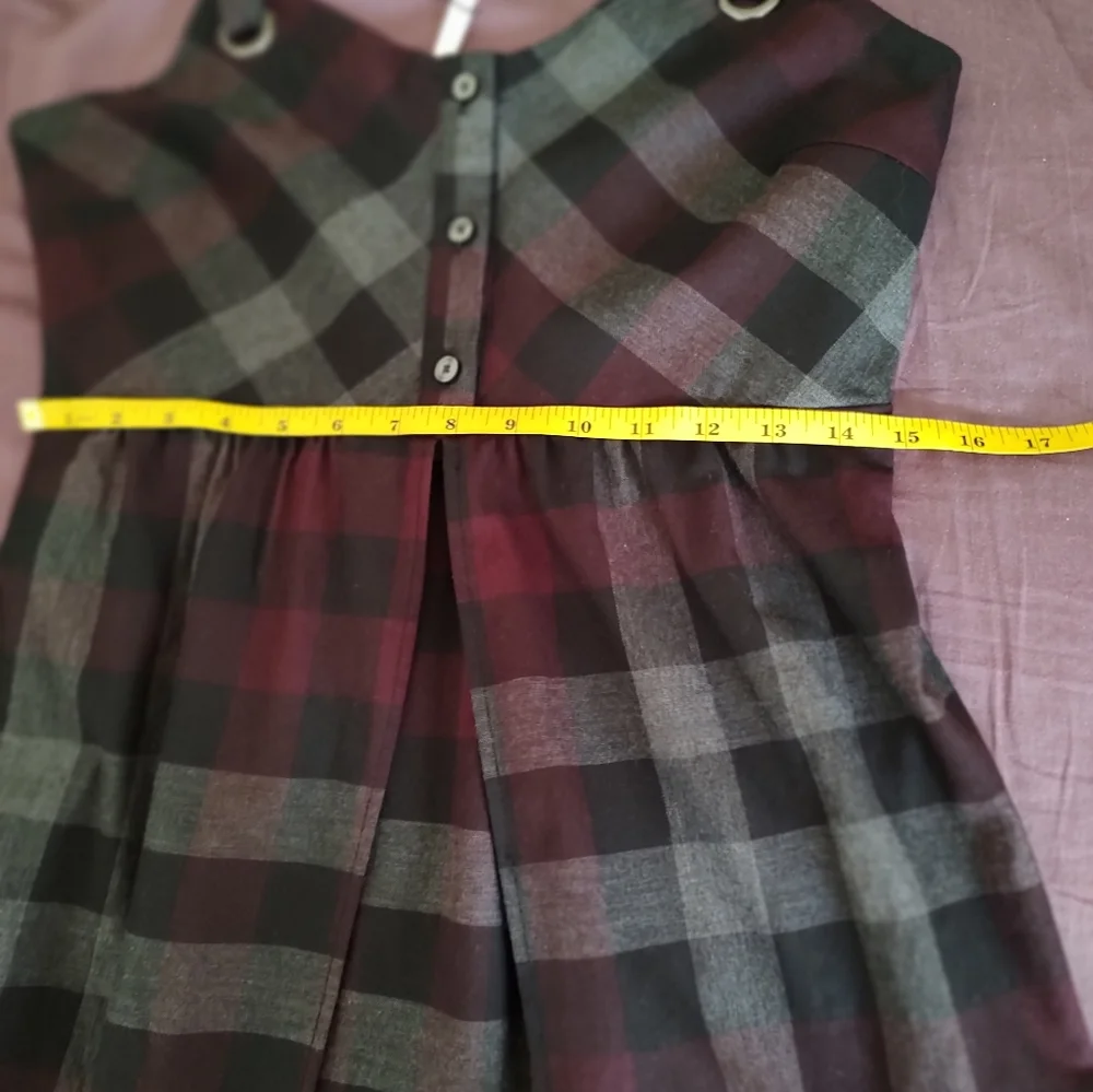 NWT BCBG plaid babydoll open dress - Picture 10 of 11